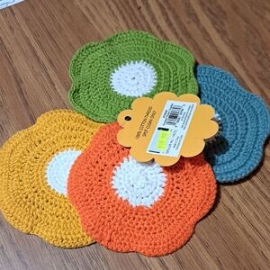 Colorful Crochet Coasters Set